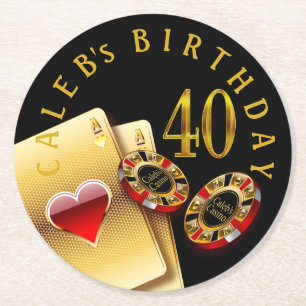 Dessous-de-verre Rond En Papier La puce de casino de Vegas ME DEMANDENT que 2