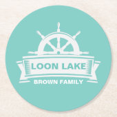 Dessous-de-verre Rond En Papier Lac Family (Devant)