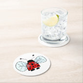 Dessous-de-verre Rond En Papier Ladybird (En situation)