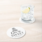 Dessous-de-verre Rond En Papier L'amour est doux | gâteau Mariage (En situation)