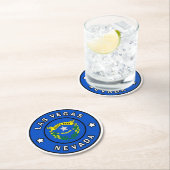 Dessous-de-verre Rond En Papier Las Vegas Nevada (En situation)