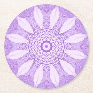 Dessous-de-verre Rond En Papier Lavender Faux Tulle Design