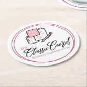 Dessous-de-verre Rond En Papier Le coord classique (Incliné)