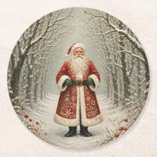 Dessous-de-verre Rond En Papier Le Gardien du Chemin de l'Hiver
