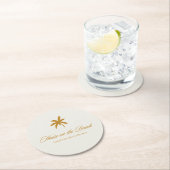 Dessous-de-verre Rond En Papier Le Palmier (En situation)