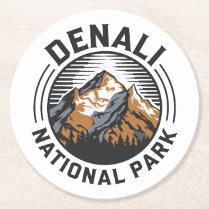 Dessous-de-verre Rond En Papier Le Parc national de Denali