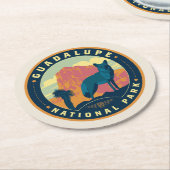 Dessous-de-verre Rond En Papier Le Parc national de Guadalupe (Incliné)
