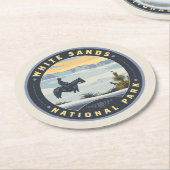 Dessous-de-verre Rond En Papier Le parc national de White Sands (Incliné)