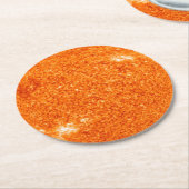 Dessous-de-verre Rond En Papier Le soleil bouillant (Incliné)