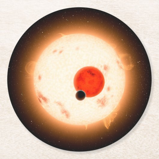 Dessous-de-verre Rond En Papier Le système Kepler-16. (Devant)