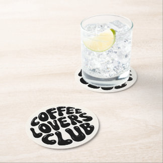 Dessous-de-verre Rond En Papier Les amateurs de café Club Dessous de verre ronds