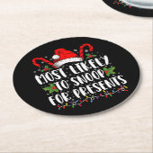 Dessous-de-verre Rond En Papier Les Plus Probables À Snoop Pour Les Présentations (Incliné)