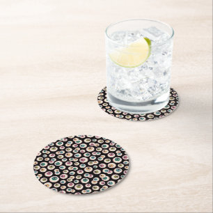 Dessous-de-verre Rond En Papier Les yeux d'Halloween