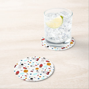 Dessous-de-verre Rond En Papier L'espace extra-atmosphérique pour enfants et Motif