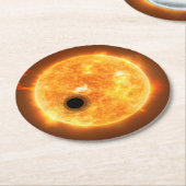 Dessous-de-verre Rond En Papier L'Exoplanet Wasp-107b Est Un Géant De Gaz (Incliné)