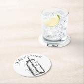 Dessous-de-verre Rond En Papier Leyden Jar coupable (En situation)