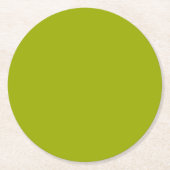 Dessous-de-verre Rond En Papier Lime solide vert (Devant)