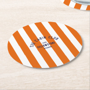 Dessous-de-verre Rond En Papier L'insigne personnalisé de l'équipage de cabine ave