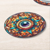 Dessous-de-verre Rond En Papier L'oeil du dragon (Incliné)