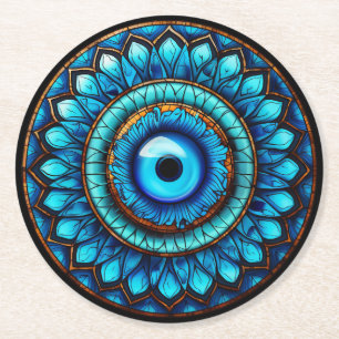 Dessous-de-verre Rond En Papier L'oeil du dragon