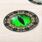 Dessous-de-verre Rond En Papier L'oeil du dragon (Incliné)