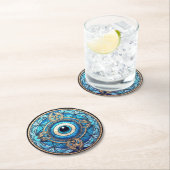 Dessous-de-verre Rond En Papier L'oeil du dragon (En situation)