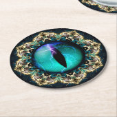 Dessous-de-verre Rond En Papier L'oeil du dragon (Incliné)