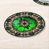 Dessous-de-verre Rond En Papier L'oeil du dragon (Incliné)