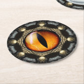 Dessous-de-verre Rond En Papier L'oeil du dragon (Incliné)