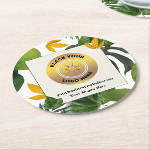 Dessous-de-verre Rond En Papier Logo de l'entreprise Promotion Marque personnalis
