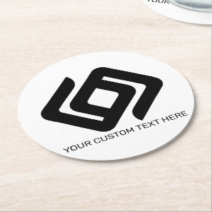 Dessous-de-verre Rond En Papier Logo de votre entreprise