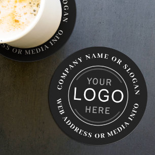 Dessous-de-verre Rond En Papier Logo d'entreprise ou marque moderne Professional