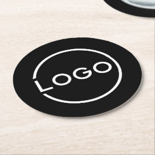 Dessous-de-verre Rond En Papier Logo d'entreprise personnalisé