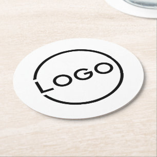 Dessous-de-verre Rond En Papier Logo d'entreprise personnalisé