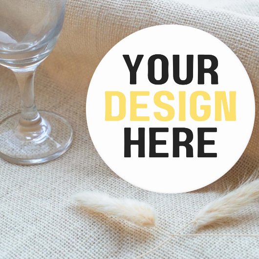 Dessous-de-verre Rond En Papier Logo Design Sur Mesure Entreprises Mariages Événem