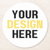 Dessous-de-verre Rond En Papier Logo Design Sur Mesure Entreprises Mariages Événem (Devant)