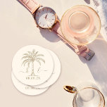 Dessous-de-verre Rond En Papier Logo du Mariage Monogramme personnalisé Palm Tree<br><div class="desc">Belle et élégante invitation de mariage Célébrez l'amour dans sa forme la plus pure avec des invitations qui reflètent l'élégance de votre union. Commandez vos élégantes invitations de mariage aujourd'hui et préparez le terrain pour une célébration aussi intemporelle que votre amour. Que vous teniez le noeud dans votre ville natale...</div>