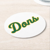 Dessous-de-verre Rond En Papier Logo du Script Dons (Incliné)