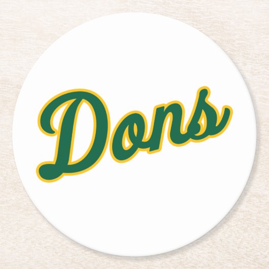 Dessous-de-verre Rond En Papier Logo du Script Dons (Devant)
