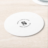 Dessous-de-verre Rond En Papier Logo et entreprise (Incliné)