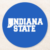 Dessous-de-verre Rond En Papier Logo Indiana State (Devant)