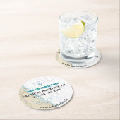 Dessous-de-verre Rond En Papier Logo Latitude Longitude Stuart Florida Graphique (En situation)