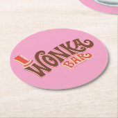 Dessous-de-verre Rond En Papier Logo Wonka Bar (Incliné)