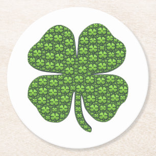 Dessous-de-verre Rond En Papier Lucky Irish Clover