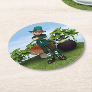 Dessous-de-verre Rond En Papier Lutin