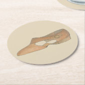 Dessous-de-verre Rond En Papier Lyrical Tan Moderne Danse Enseignant Chaussure Imp (Incliné)