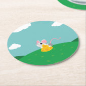 Dessous-de-verre Rond En Papier M. Cheeseman la souris (Incliné)