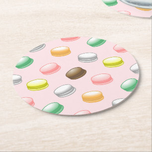 Dessous-de-verre Rond En Papier Macarons Sweet 16