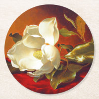 Magnolia sur velours rouge Martin Johnson Heade