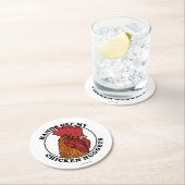 Dessous-de-verre Rond En Papier Mains De Mes Nuggets De Poulet (En situation)